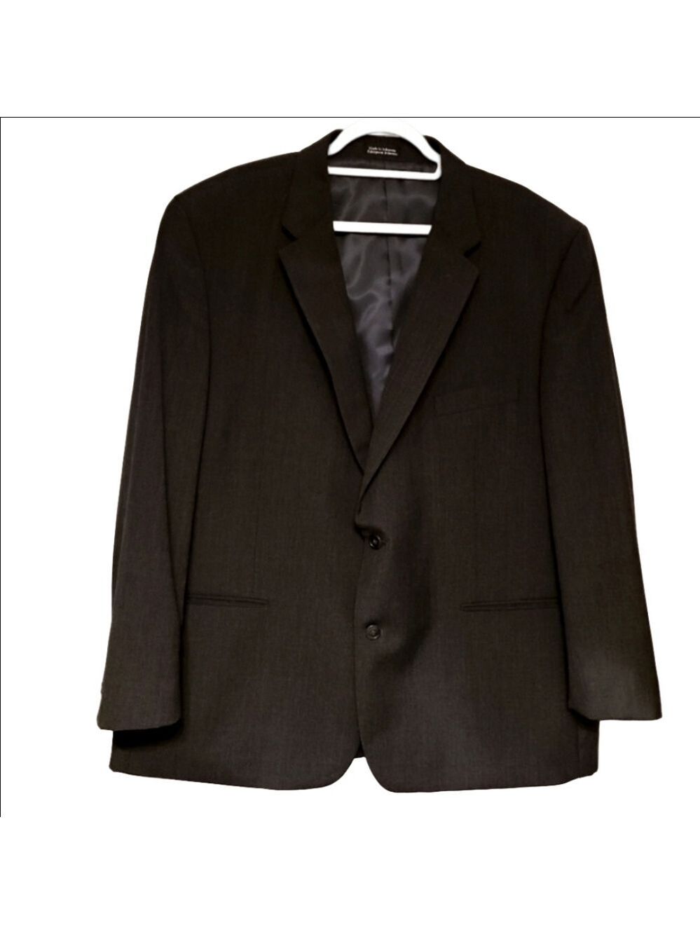 JOSEPH & FEISS MOORES BLAZER JACKET CLASSIC FIT SPORT COAT BLACK WOOL MENS 50R